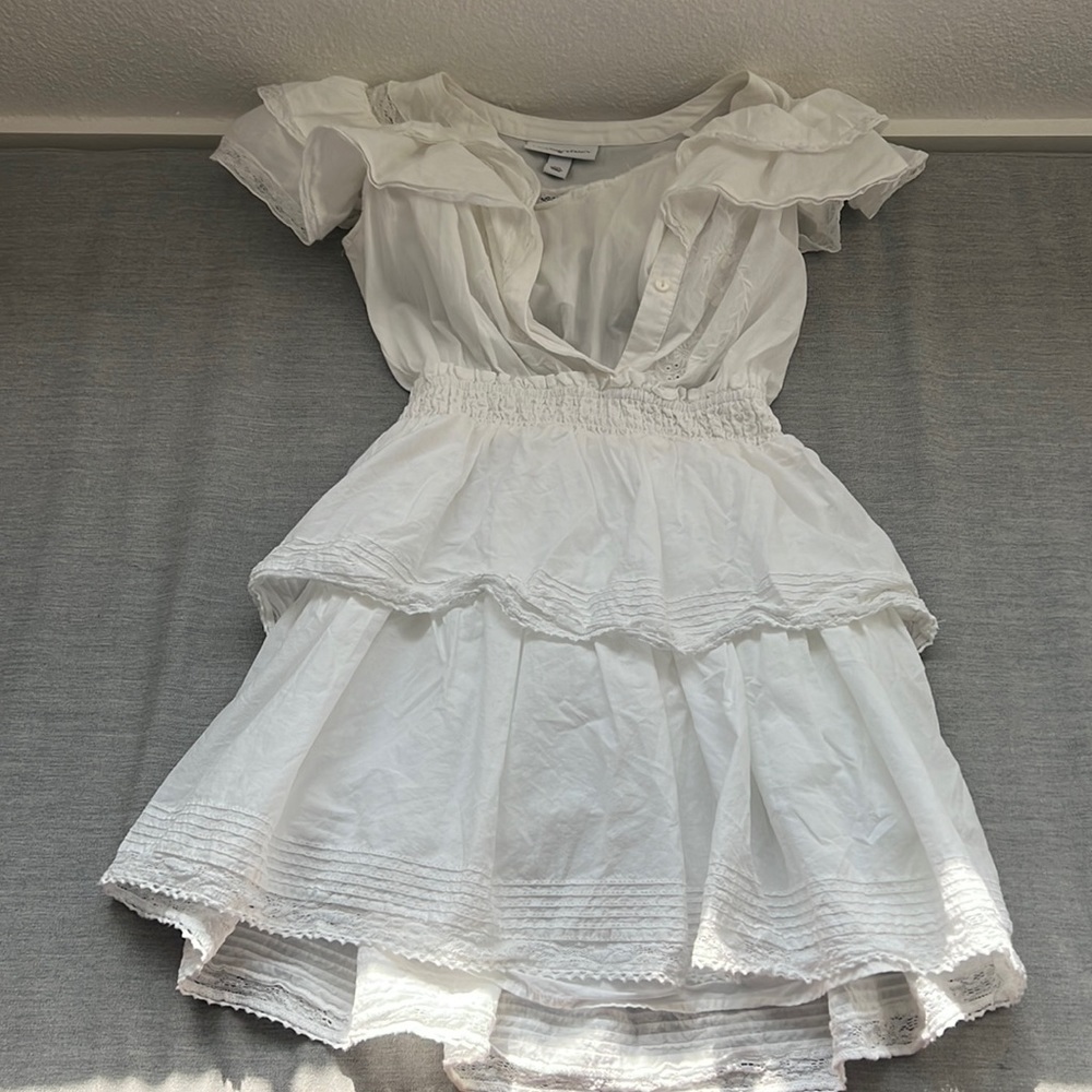 love shack fancy white mini dress